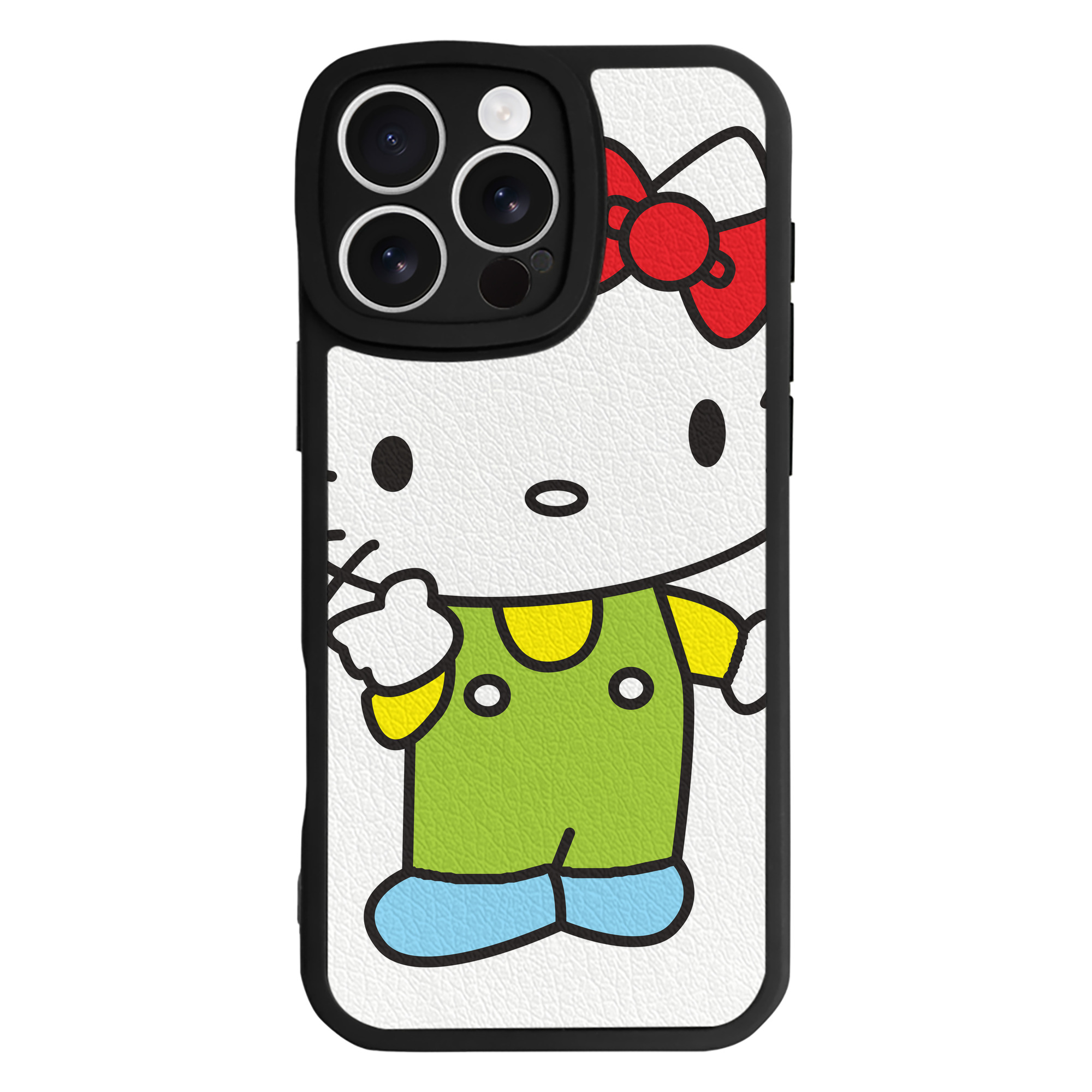 （画像用） Hello Kitty ハローキティ 【iPhone 16シリーズ対応】シリコンスマホケース（レザー調） 材質：シリコン